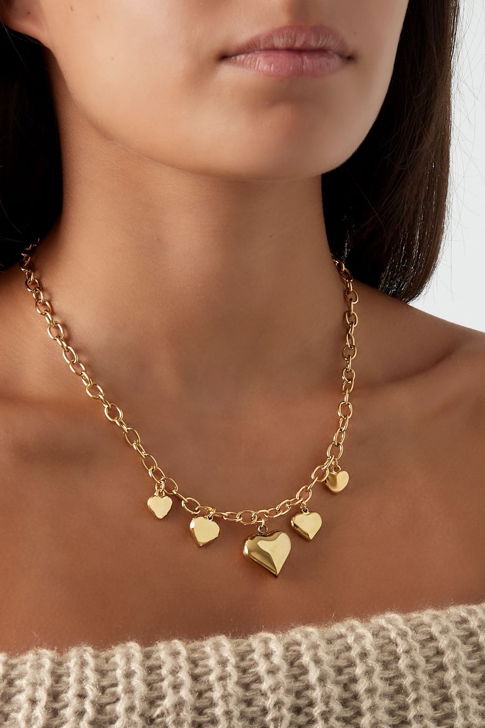 Endless Love Necklace - Ketting Met Hart Bedels - Stainless Steel Ketting - Valentijn Cadeau