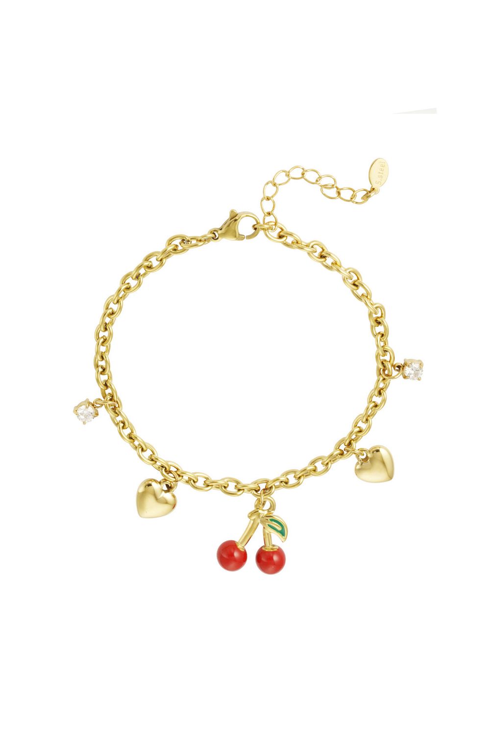 Cherish Charm Bracelet - Stainless Steel Armband- Armband Voor Vrouwen - Armband Met Bedels - Cadeau Voor Valentijn