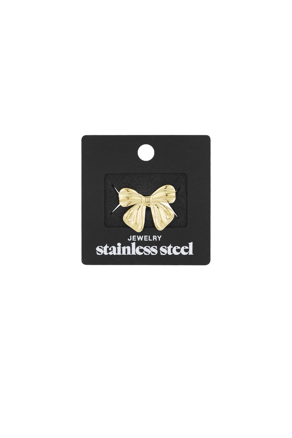 Broche Simple Bow - Speld Broach - Stainless Steel Broche - Kleine Opspeld Broche