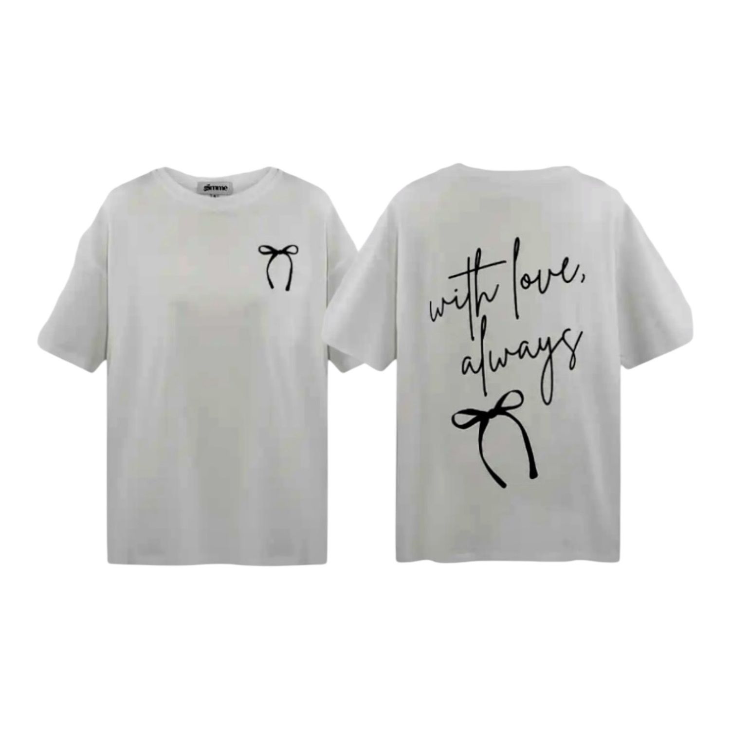 T- Shirt Met Print - Love Always - T Shirt Met Korte Mouwen - Losse T Shirt - T Shirt Voor Vrouwen