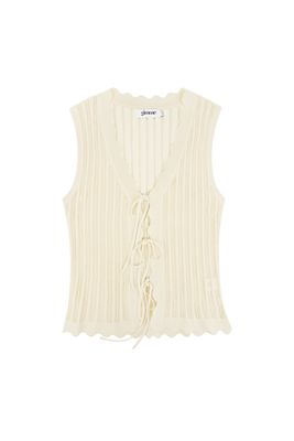 Crochet Top Met Strikjes - Gehaakte Top - Top Zonder Mouwen