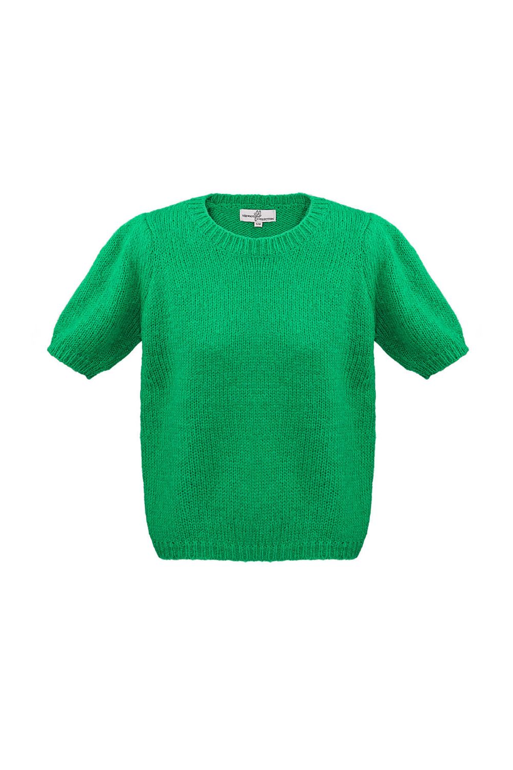 T Shirt Met Pof Mouwen - Knitted Trui Met Korte Mouwen