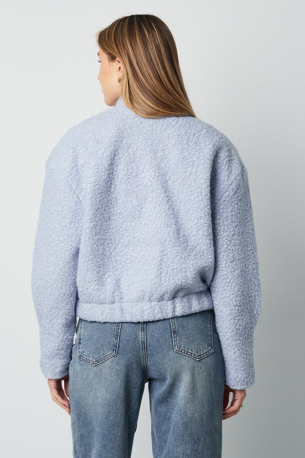Bomber Jas- Licht Blauw - Blauwe Vest- Korte Jas