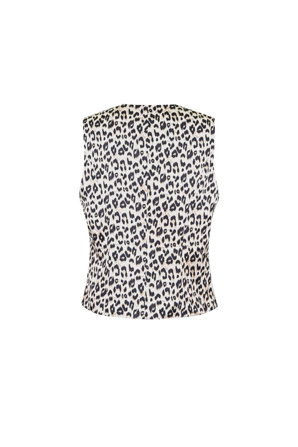 Leopard Print Top - Top Zonder Mouwen - Gillet - Gillet Met Print - Gillet Voor Vrouwen