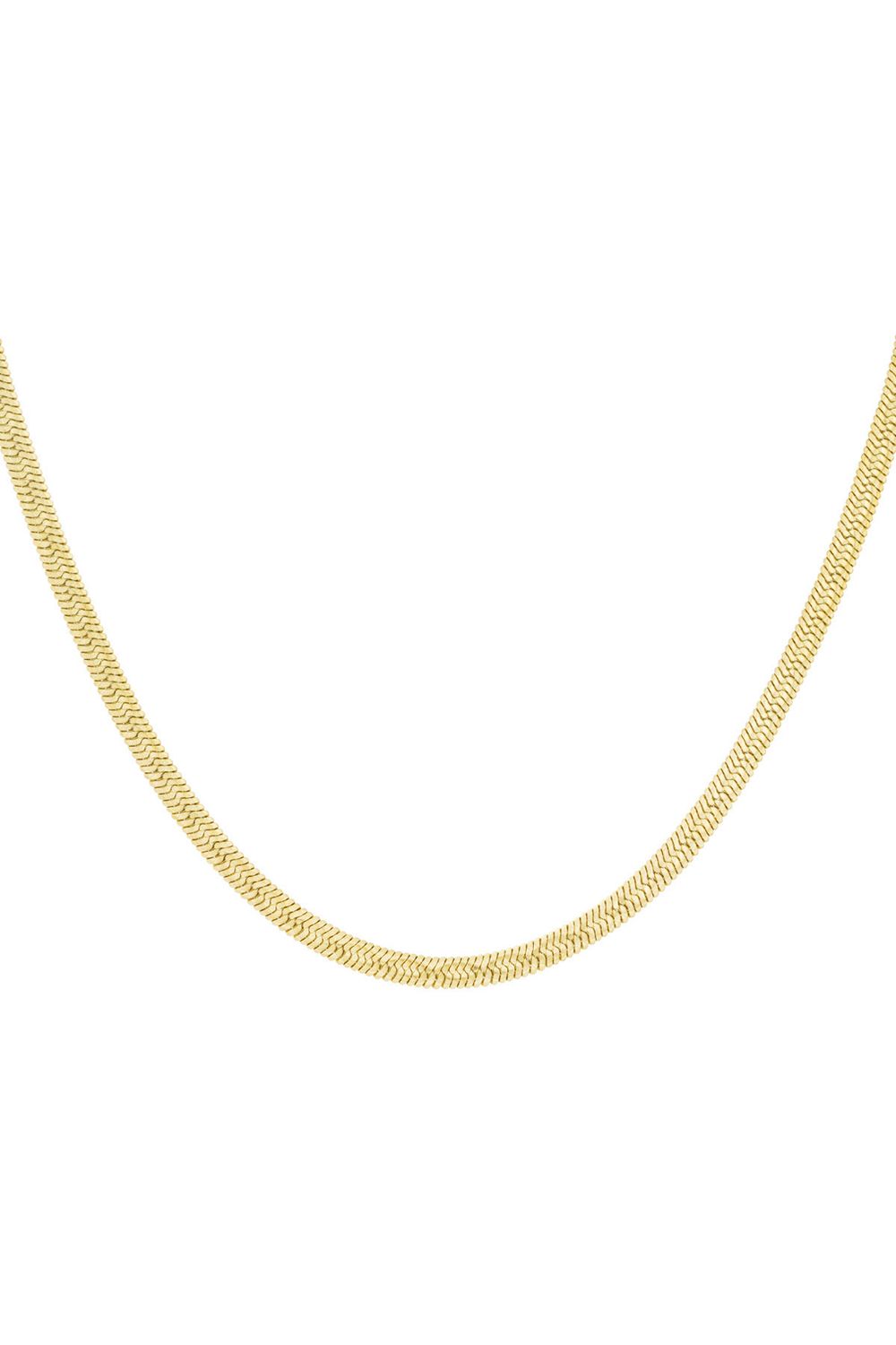 Platte Brede Link Ketting - Stainless Steel Ketting - Ketting Voor Vrouwen