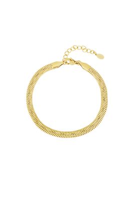 Brede Link Armband - Stainless Steel Armband- Goudkleurige Armband - Armband Voor Vrouwen