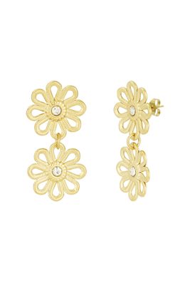 Flower Power Oorbellen - Stainless Steel Oorbellen - Bloem Oorbellen - Goudkleurige Oorbellen
