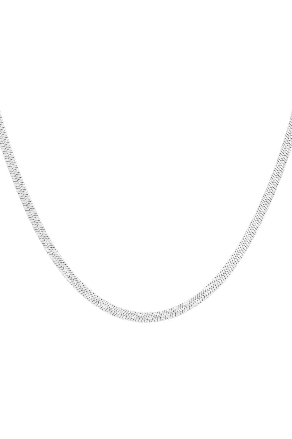 Platte Brede Link Ketting - Stainless Steel Ketting - Ketting Voor Vrouwen
