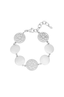 Vintage Vibe Armband - Stainless Steel Armband - Zilverkleurige Armband - Armband Voor Vrouwen