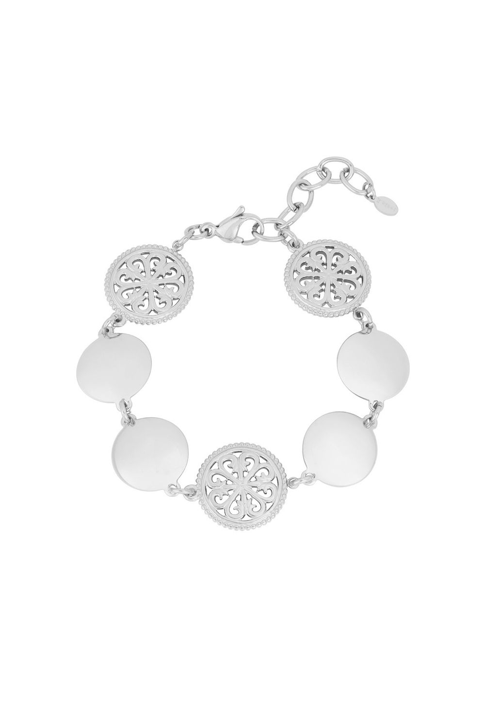 Vintage Vibe Armband - Stainless Steel Armband - Zilverkleurige Armband - Armband Voor Vrouwen