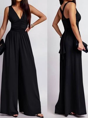 Elegant V-Neck broek pak - Jumpsuit - Broekpak voor vrouwen