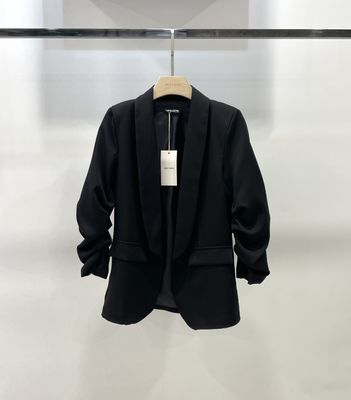 Blazer Met Opgestroopte Mouwen - Blazer Met Drie Kwart Mouwen - Lente/ Zomer Blazer