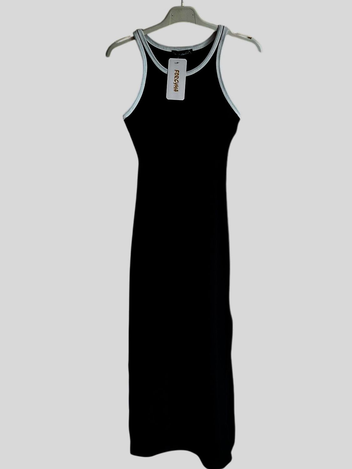 Aanpassende jurk met split - lange stretch jurk - lange jurk voor vrouwen - Aanpassend kleedje - Midi Jurk