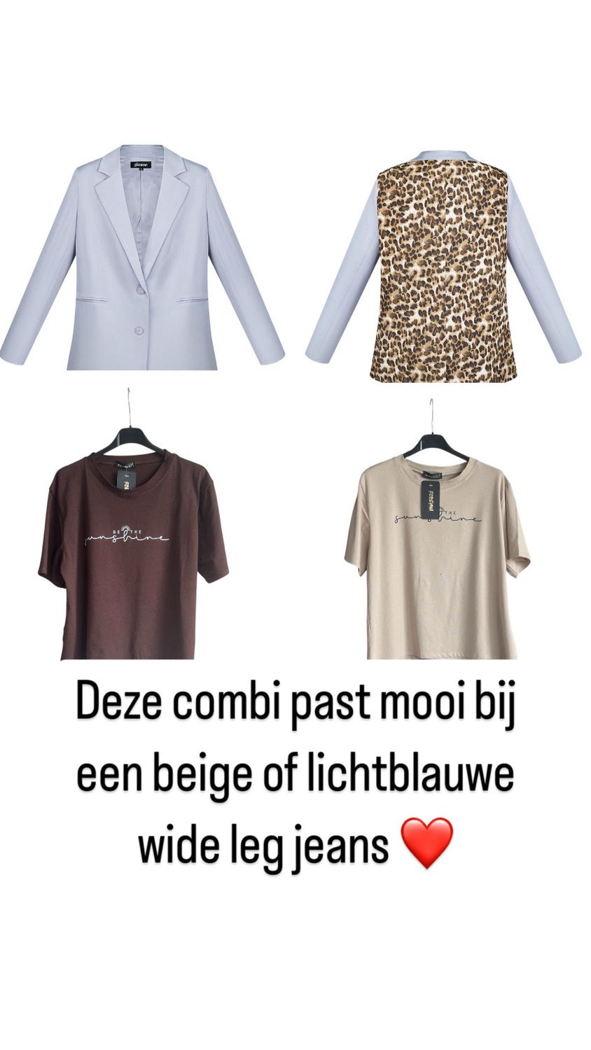 Blazer met leopard print - Grijze Blazer - Blazer voor vrouwen