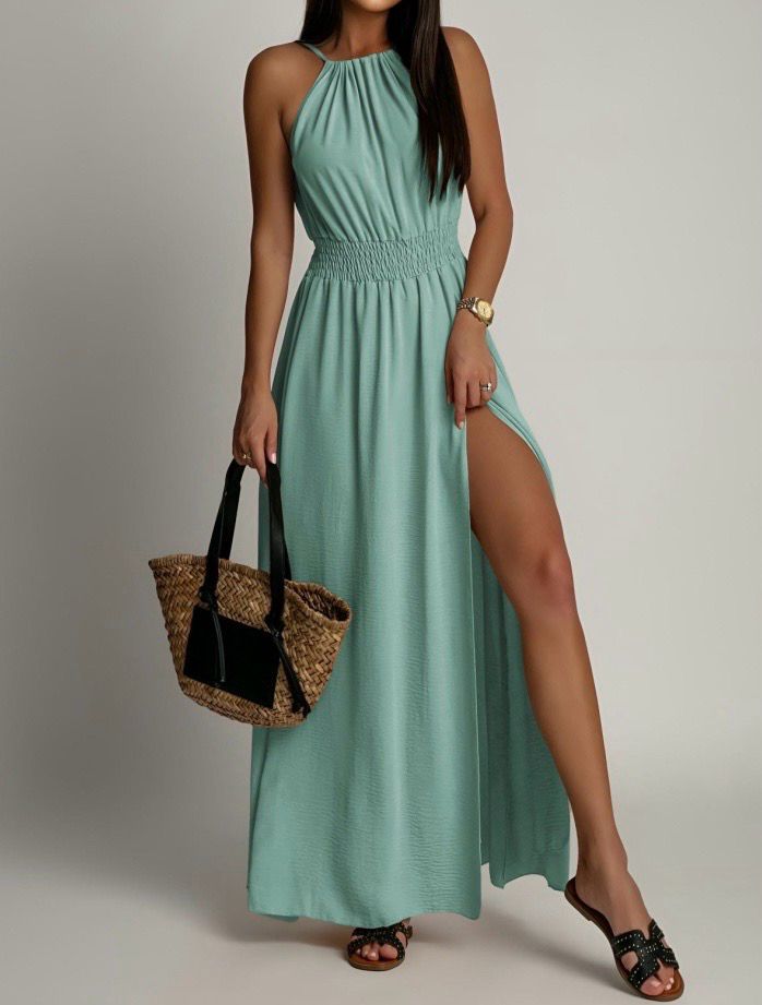 lange one size zomerjurk dames- luchtige zomerjurk one size Maxi Jurk - lange jurk voor vakantie- one size maxi dress - losse zomerjurk voor warme dagen- comfortabele lange jurk