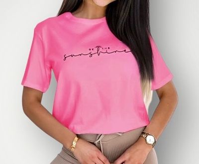 Printed cotton T shirt- Katoenen T shirt- T shirt voor vrouwen