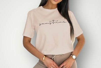 Printed cotton T shirt- Katoenen T shirt- T shirt voor vrouwen