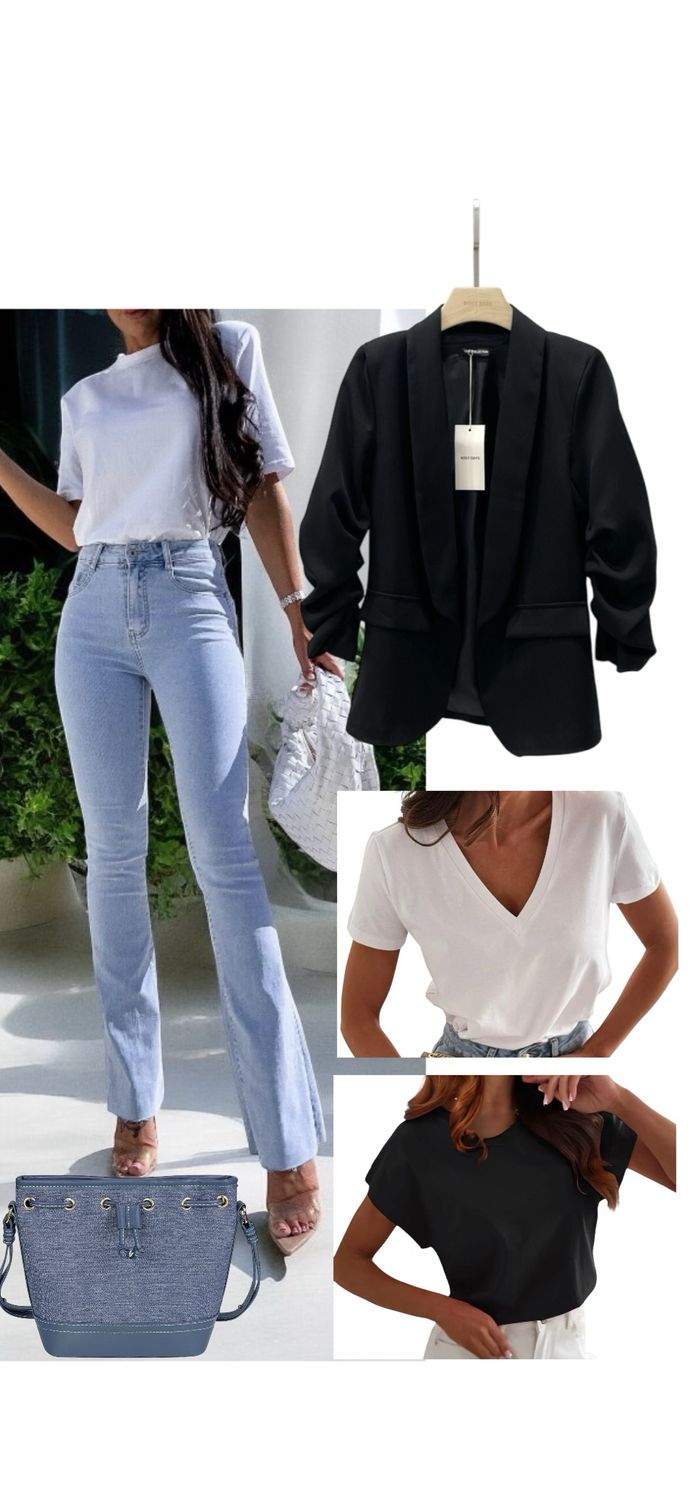 Flared Push Up Jeans - Mid Waist Jeans broek Voor Dames