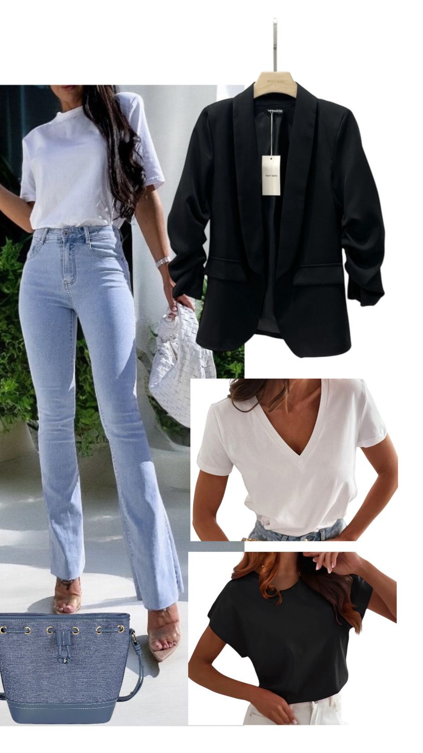 Flared Push Up Jeans - Mid Waist Jeans broek Voor Dames