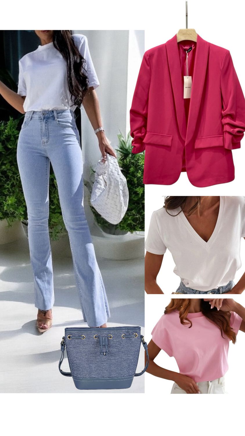 Flared Push Up Jeans - Mid Waist Jeans broek Voor Dames