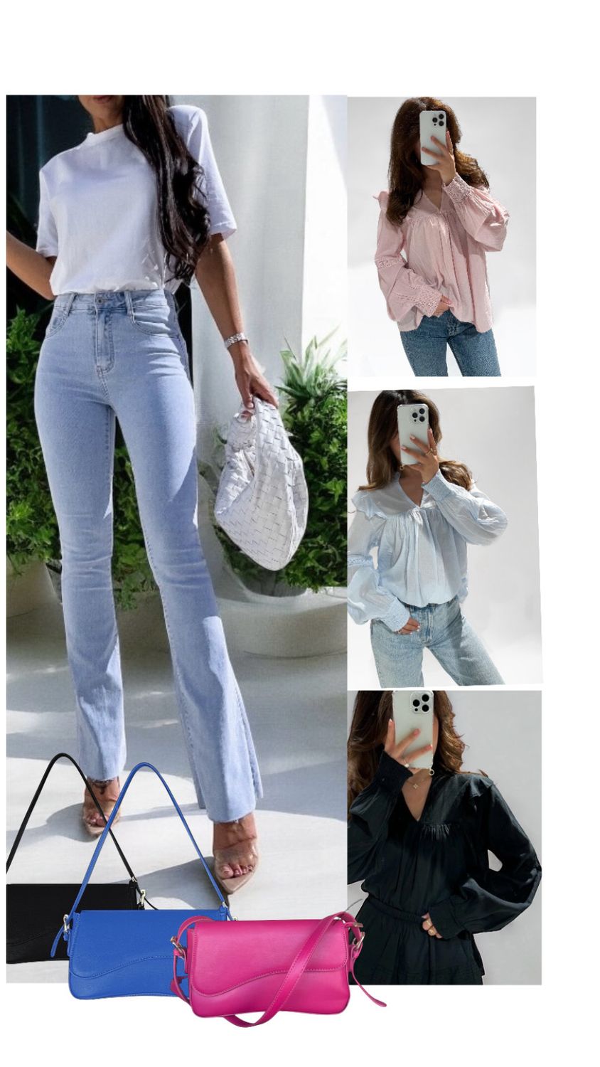 Frivole Top - Emily Top - Top Met Lange Mouwen - Losse top - lichte blauw - Top voor dames - Lente / Zomer top - Frivole Blouse