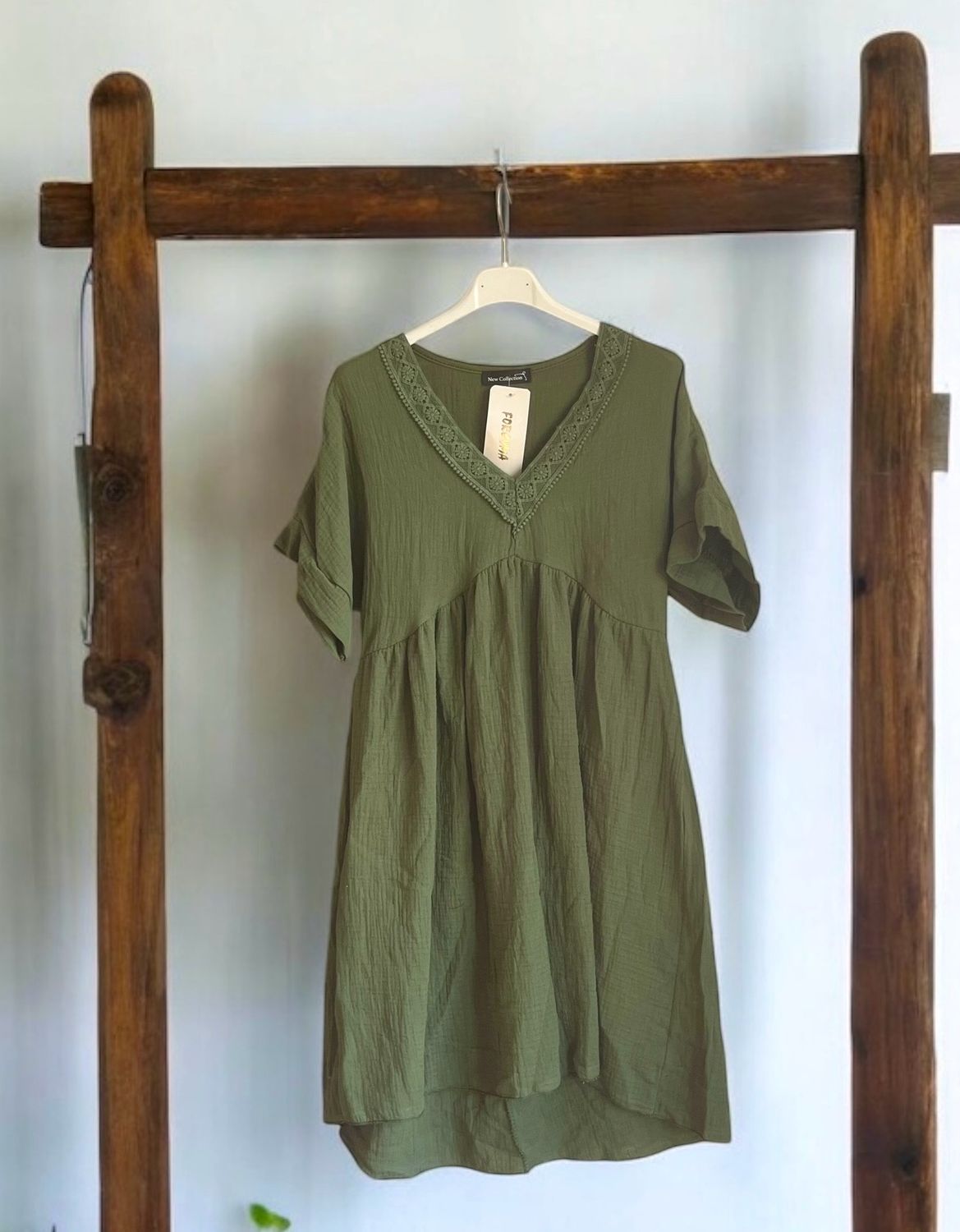 zomer jurken dames- luchtige zomerjurk- mini zomerjurk - Katoenen jurk - Jurk In Tetra Stof- korte jurk voor vrouwen - Knie Jurk - Katoenen jurk - korte jurk voor vrouwen