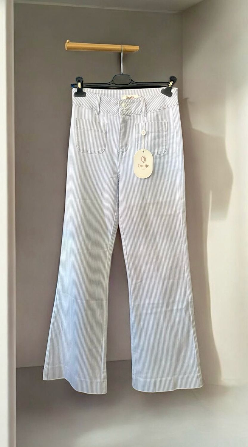 Windy Wide leg striped jeans - Jeans Met Strepen - Broek Voor Vrouwen - Jeans Voor Dames