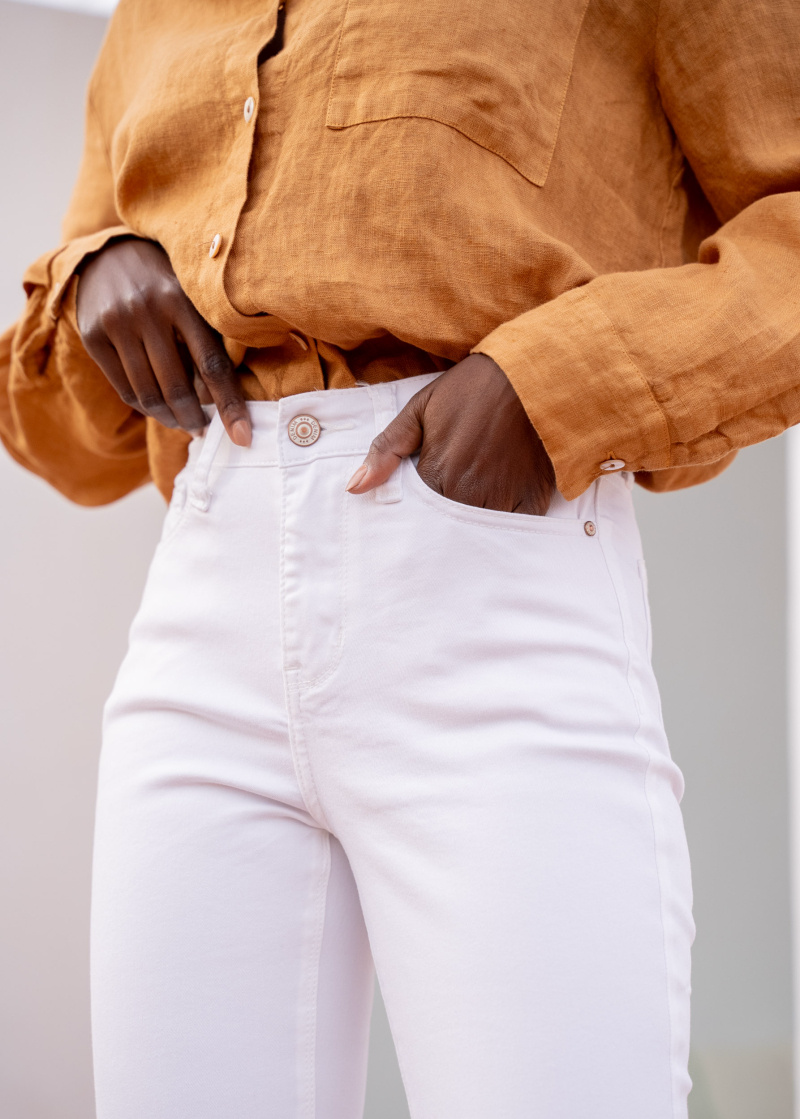 Flared jeans wit - Witte Broek - Witte Jeans Voor Dames