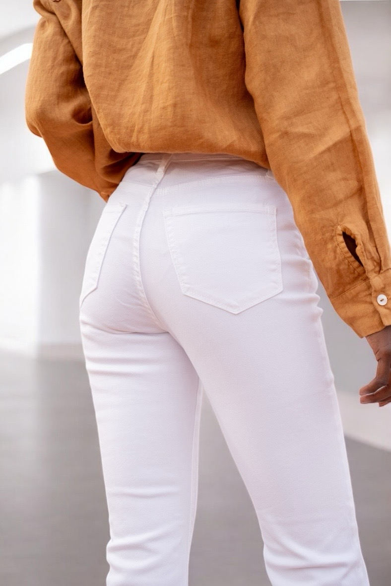 Flared jeans wit - Witte Broek - Witte Jeans Voor Dames