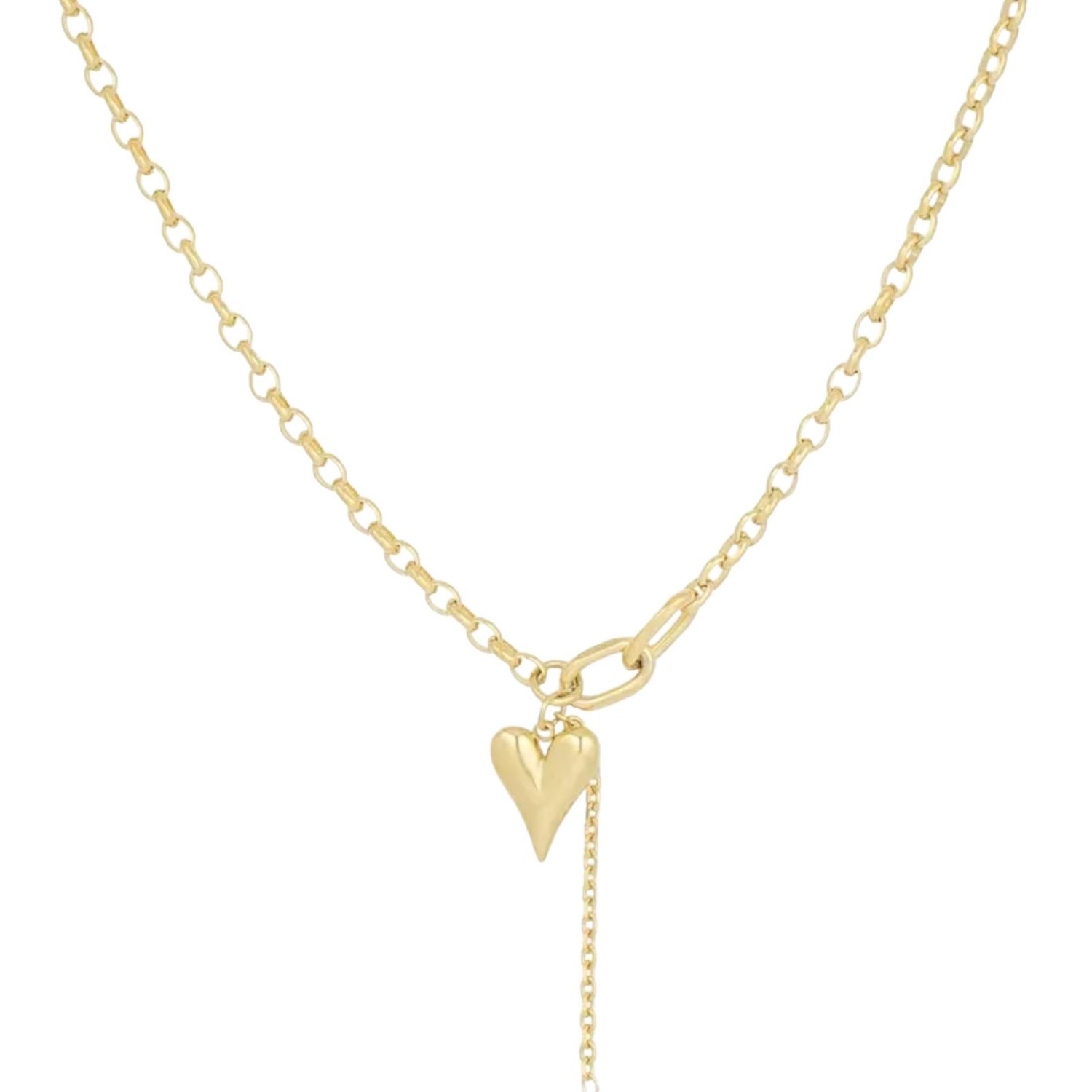 Ketting Lovely Heart -Stainless Steel Ketting - Ketting Met Hart Bedel - Cadeau Tip - Ketting Voor Vrouwen