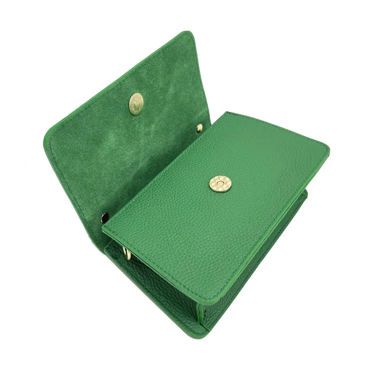 Lederen handtas met ketting strap- Klein Tasje