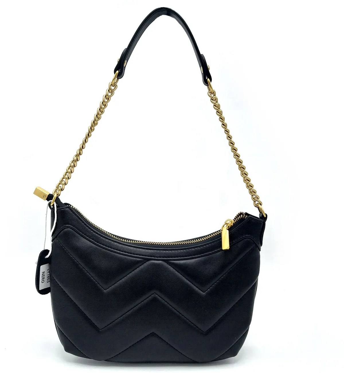 Lederen handtas met ketting strap