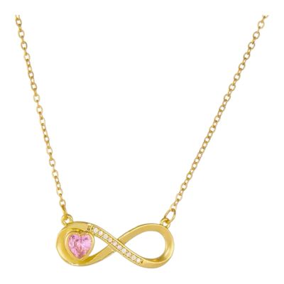 Ketting Met Infinity Pendant- Stainless steel Ketting Infinity - Gold Plated -ketting Cadeau