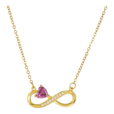 Ketting Met Infinity Pendant- Stainless steel Ketting Infinity - Gold Plated -ketting Cadeau