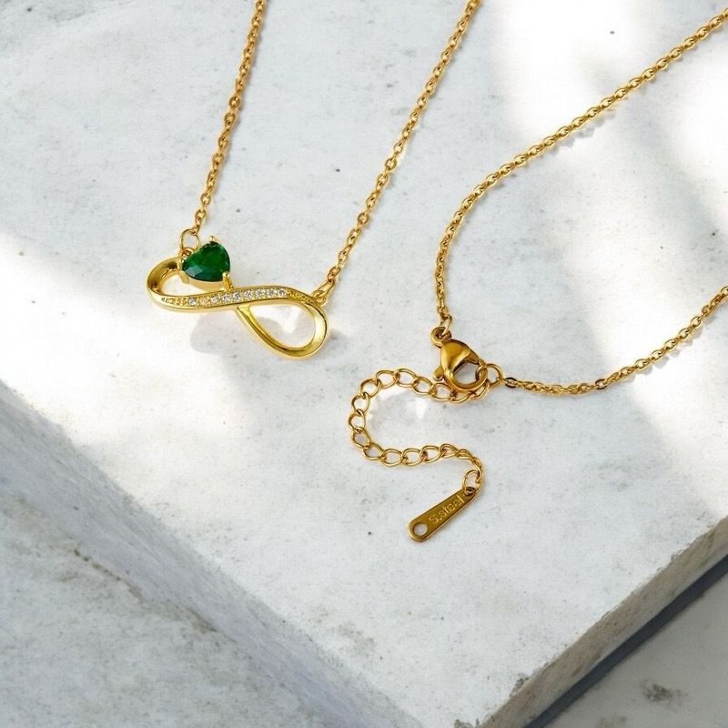 Ketting Met Infinity Pendant- Stainless steel Ketting Infinity - Gold Plated -ketting Cadeau