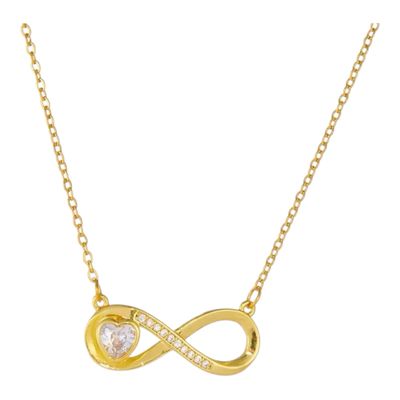Ketting Met Infinity Pendant- Stainless steel Ketting Infinity - Gold Plated -ketting Cadeau
