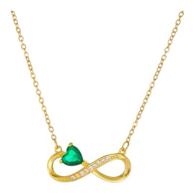 Ketting Met Infinity Pendant- Stainless steel Ketting Infinity - Gold Plated -ketting Cadeau
