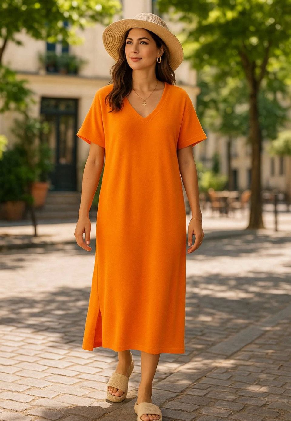 Lang zomer kleedje- - zomerjurk voor vrouwen - Maxi jurk- Katoenen Jurk