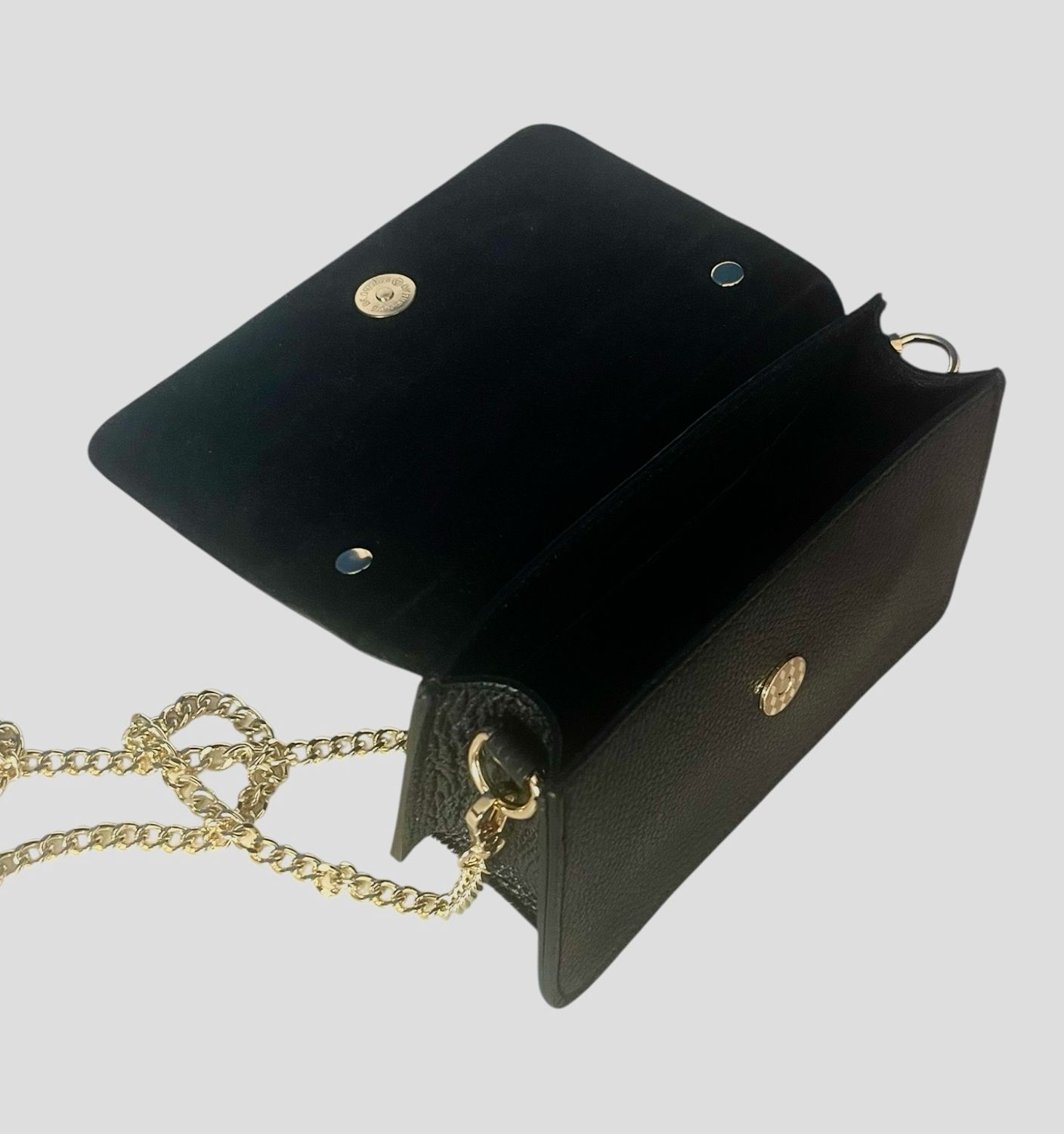 Lederen handtas met ketting strap- Klein Tasje