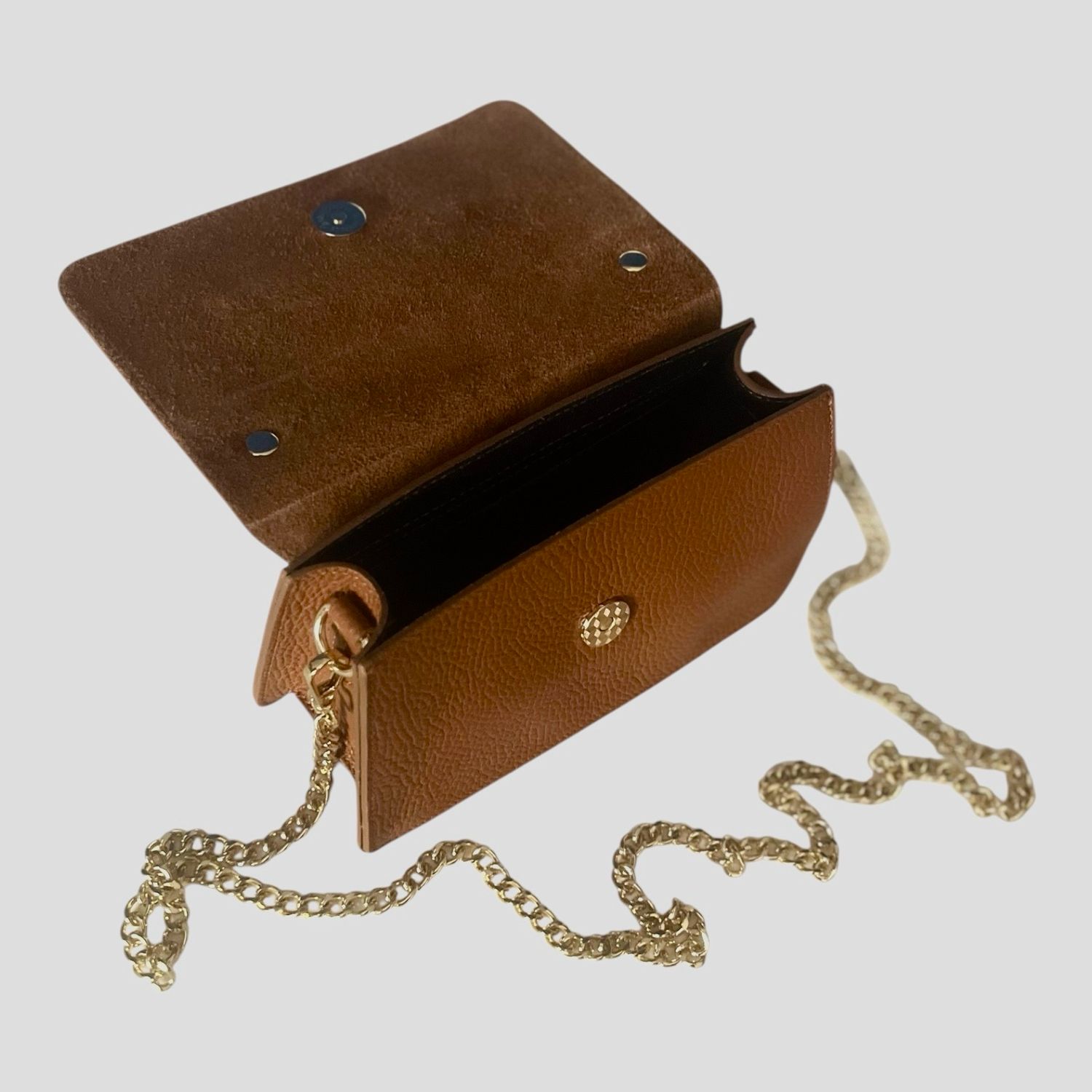 Lederen handtas met ketting strap - Schoudertas