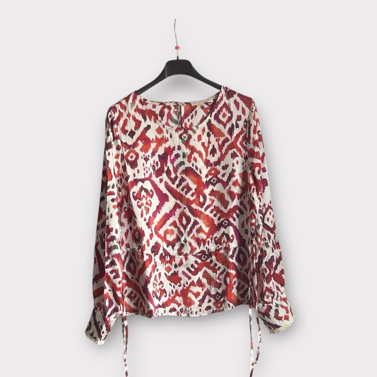 Top Met Lange Mouwen - Top Met Print - Top Voor Dames - Elegante Top Voor Vrouwen - Losse Blouse Met Taille
