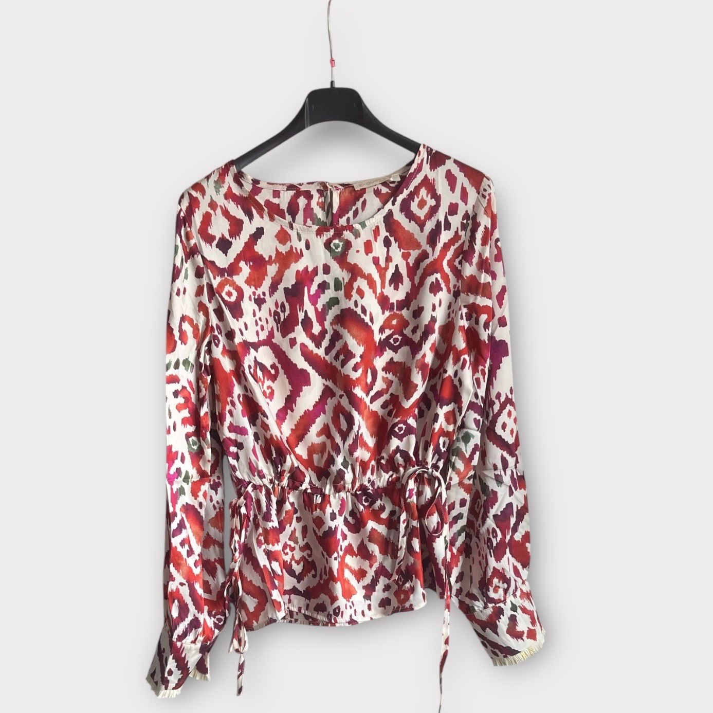 Top Met Lange Mouwen - Top Met Print - Top Voor Dames - Elegante Top Voor Vrouwen - Losse Blouse Met Taille