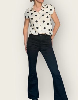 Flared jeans Zwart- Zwarte Broek - Zwarte Jeans Voor Dames