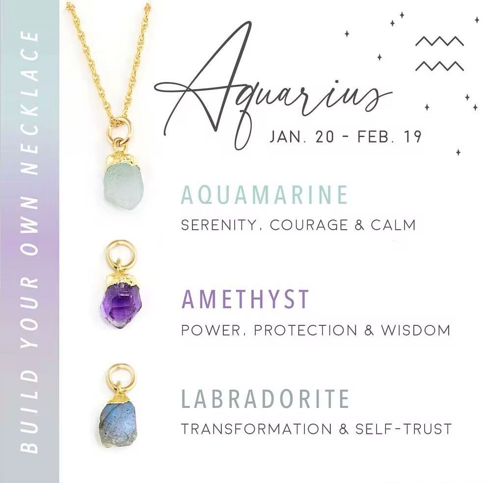 Ketting Met Geboorte Steentjes - Ketting Met Bedels - Stainless Steel Ketting - Spirituele Ketting - Horoscoop Ketting