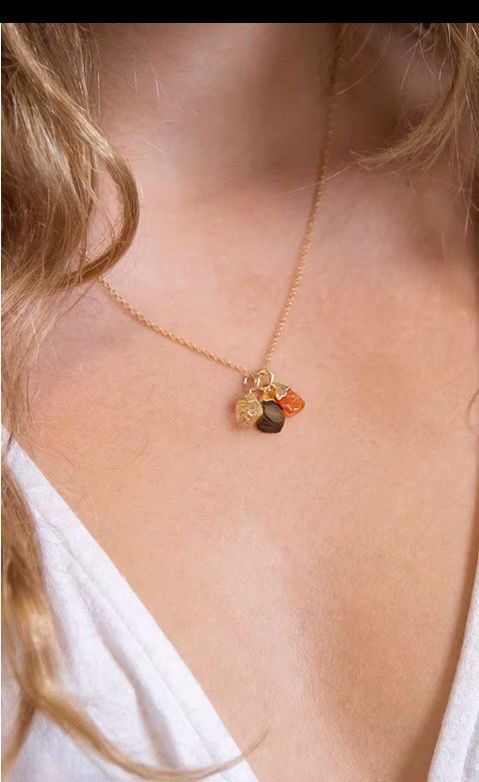 Ketting Met Geboorte Steentjes - Ketting Met Bedels - Stainless Steel Ketting - Spirituele Ketting - Horoscoop Ketting