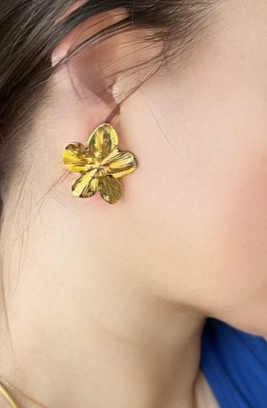 Stainless Steel Bloem Knoppen - Grote Bloem Oorbellen