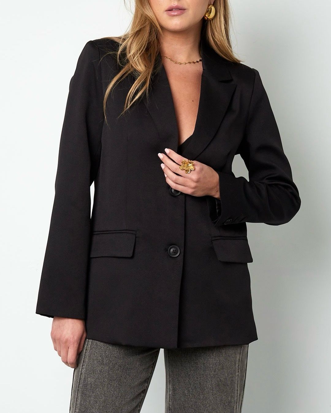 Blazer Zwart Voor Vrouwen - Speciale Blazer- zwarte blazer - dames blazer zwart - blazer met strikken- elegante blazer dames- blazer met details