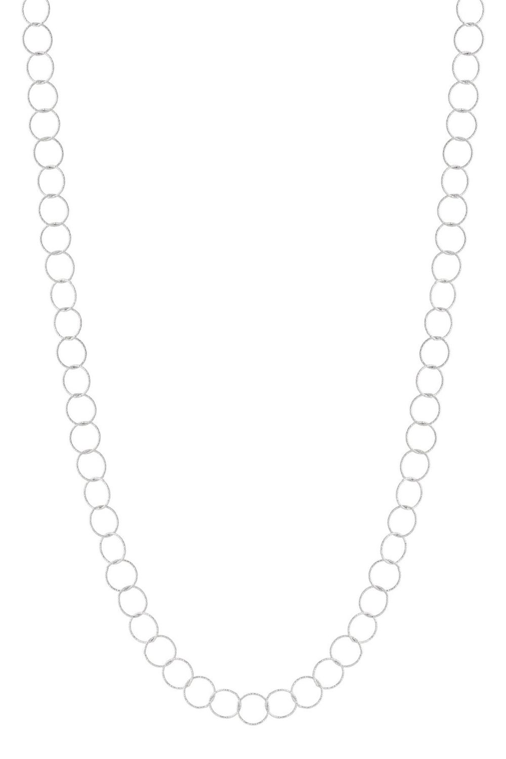 Ring Chain Ketting - 304S Steel- Lange Ketting - Elegante Lange Ketting - Ketting Met Grote Schakels