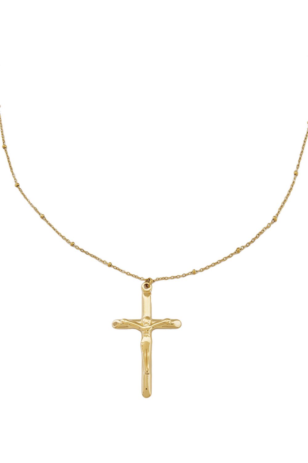 Ketting Met Kruis Hanger - Stainless Steel Ketting