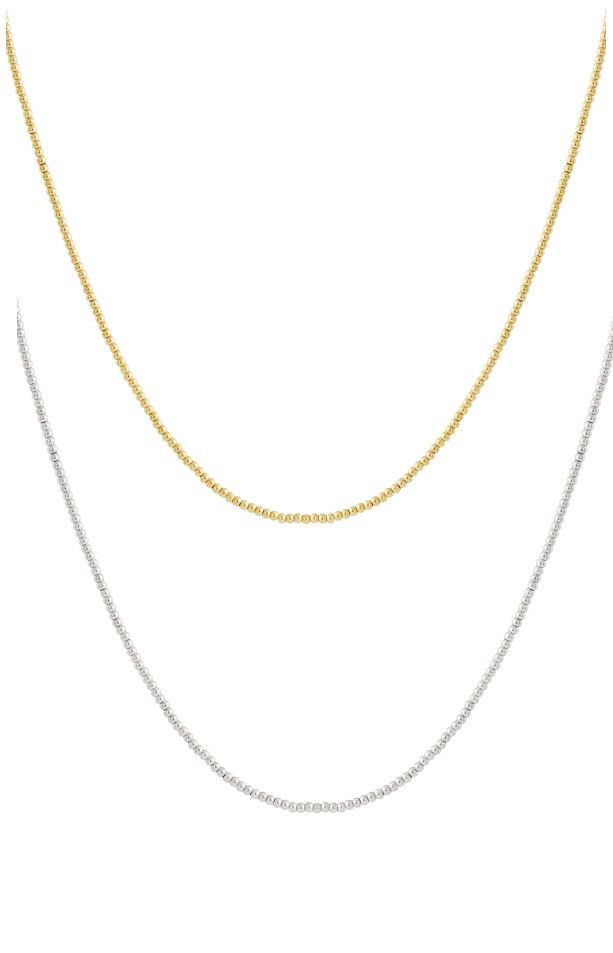 Bead Neckless - Stainless Steel Ketting - Bollen Ketting - Beads 2,5 Mm - Kralen Ketting